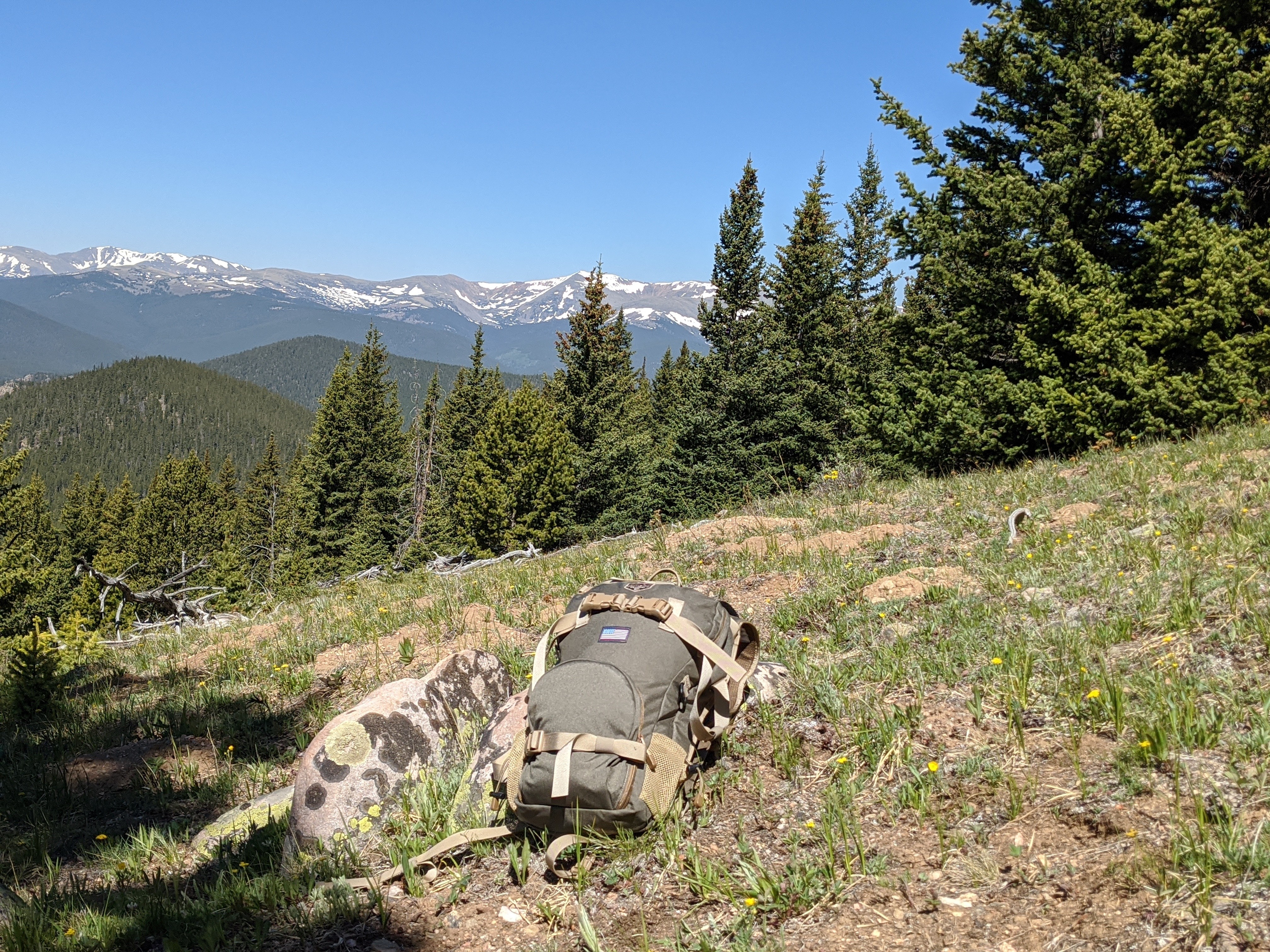 Alaska Guide Creations Scout backpack in Mount Evans Wilderness, Colorado - a versatile hunting daypack for outdoor adventures