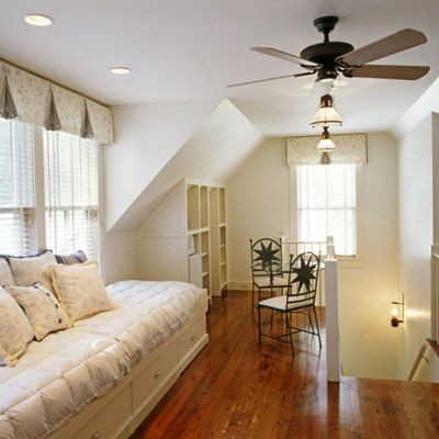 Ceiling fan in a room