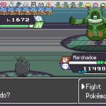 Trainer battling a Boss Pokemon in Pokerogue, highlighting the health bar and battle interface