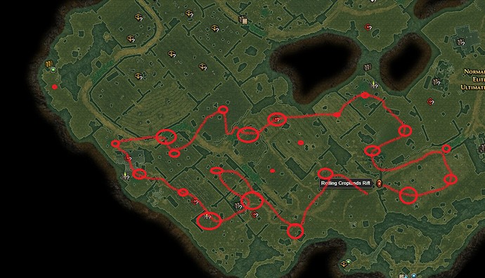 Fleshwarped Defender Farming Route in Rotting Croplands