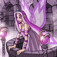 Neopedia art of Queen Fyora and the Hidden Tower.