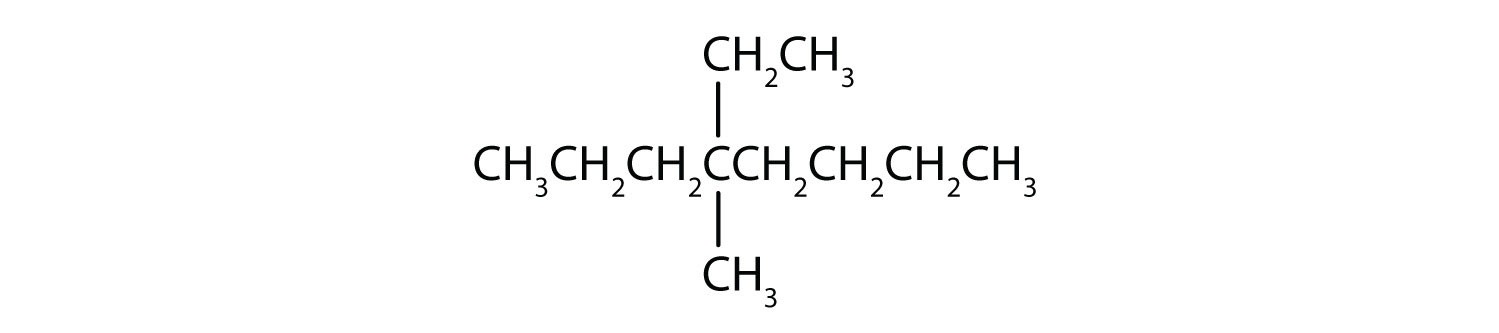 Condensed formula of 2-Methyl-pentane.