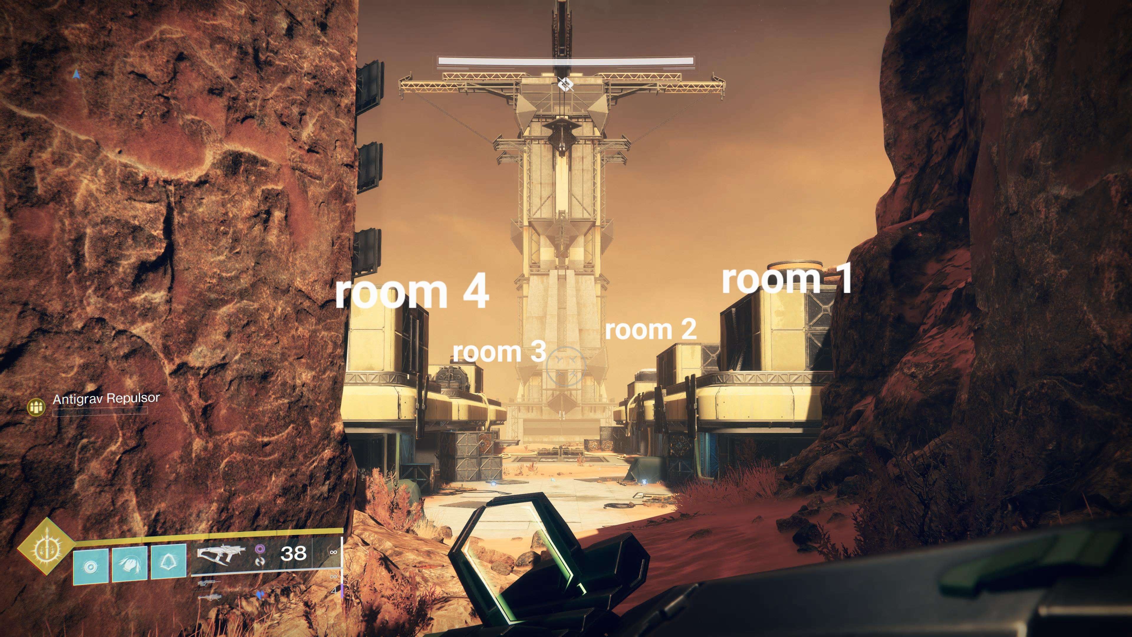 Image showcasing the four rooms used in the entrance mechanic introduction area.