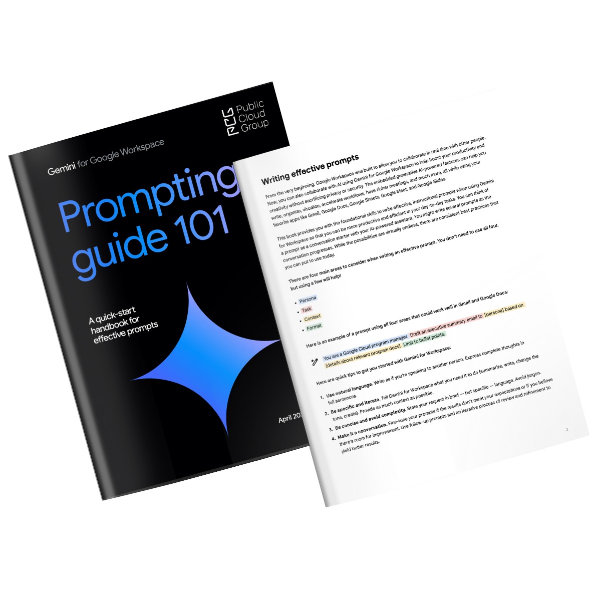 Gemini for Google Workspace Prompt Guide - Learn how to effectively use AI prompts in Google Workspace with our quick start guide. Features personas and use cases for various professionals.