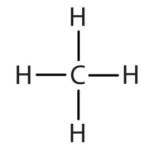 Structural formula of methane