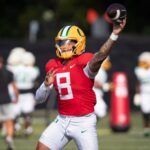 Oregon quarterback Dillon Gabriel discusses the Boise State game.