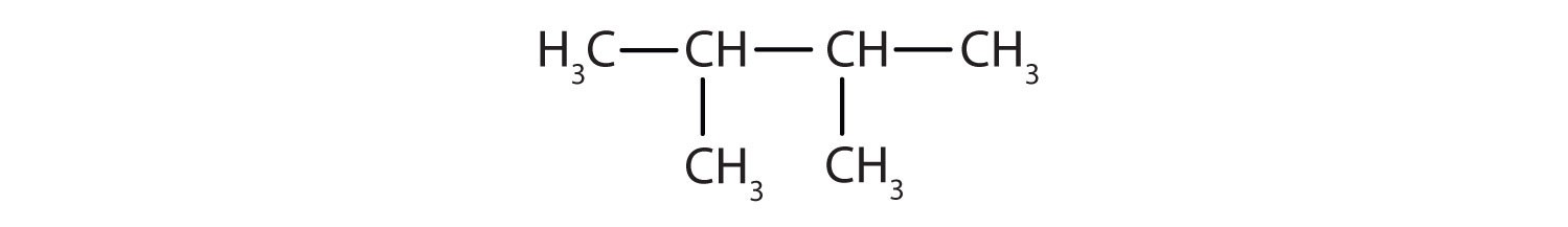 Condensed formula of 2,3 dimethyl-butane.