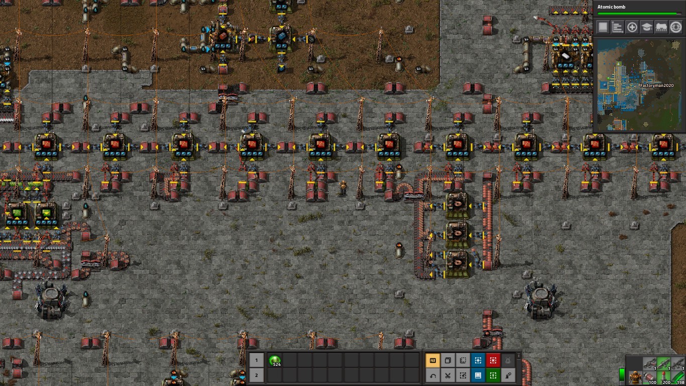 Factorio early concrete placement for base foundation and aesthetics