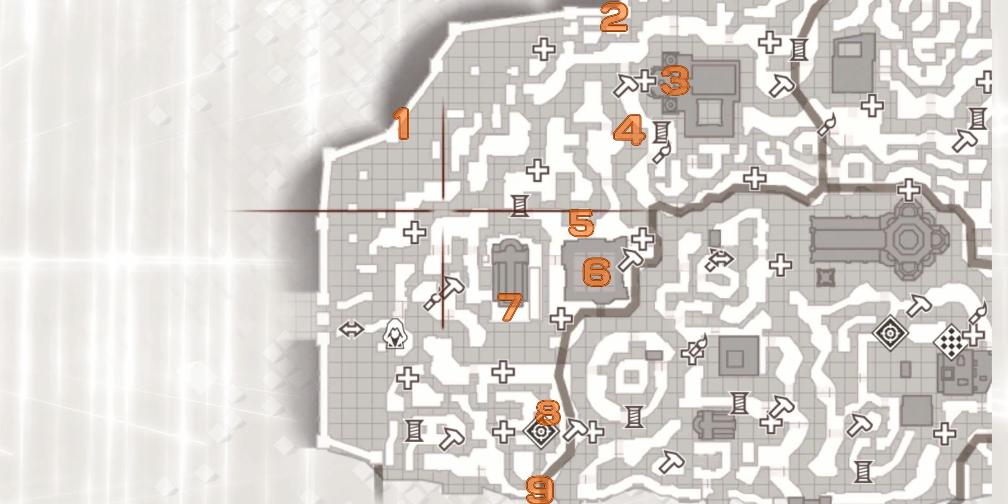 Map of feather locations in Santa Maria Novella district, Florence, Assassin's Creed 2