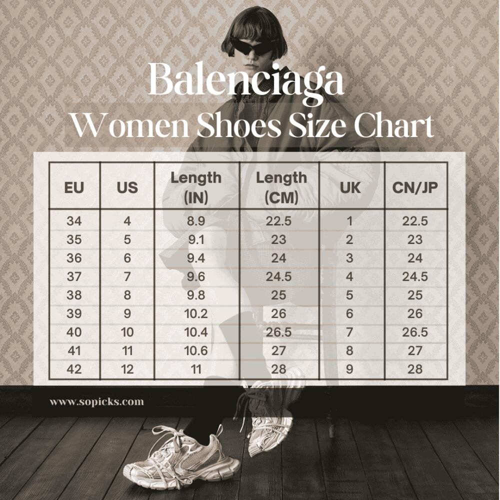 Balenciaga Women's Shoe Size Chart