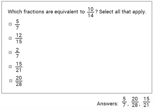 Sample GED Math multiple-select question on Basic Math