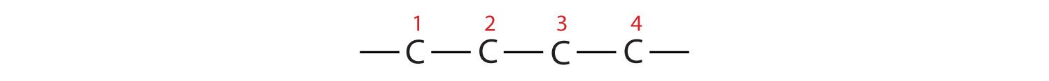 The Carbons of the parent (longest) chain are numbered. So, radical position can be indicated if applies.