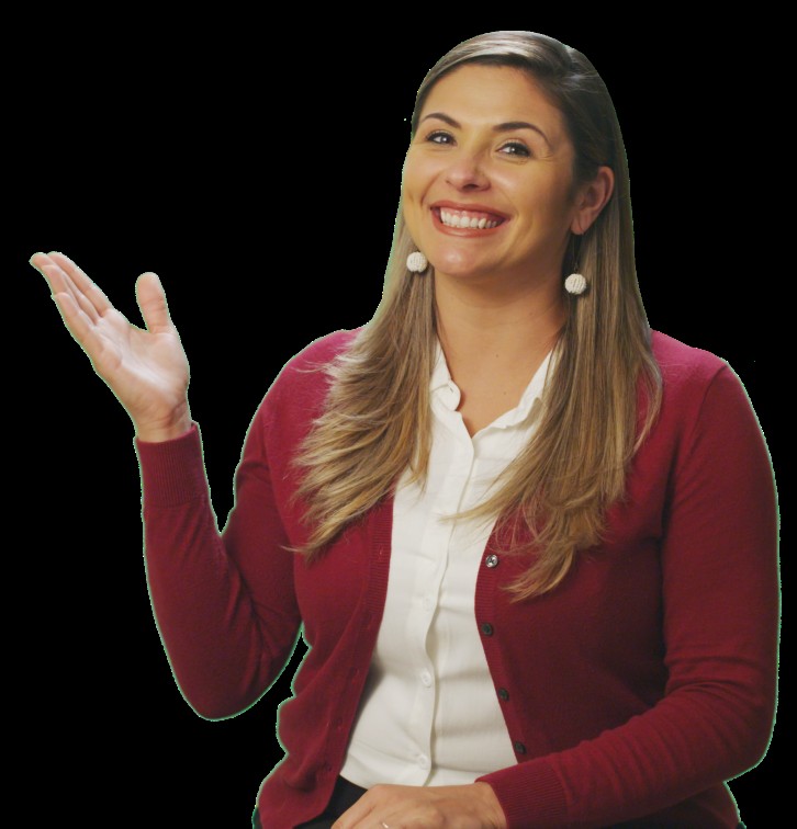 Smiling teacher in a classroom, demonstrating effective teaching with Praxis study guide preparation