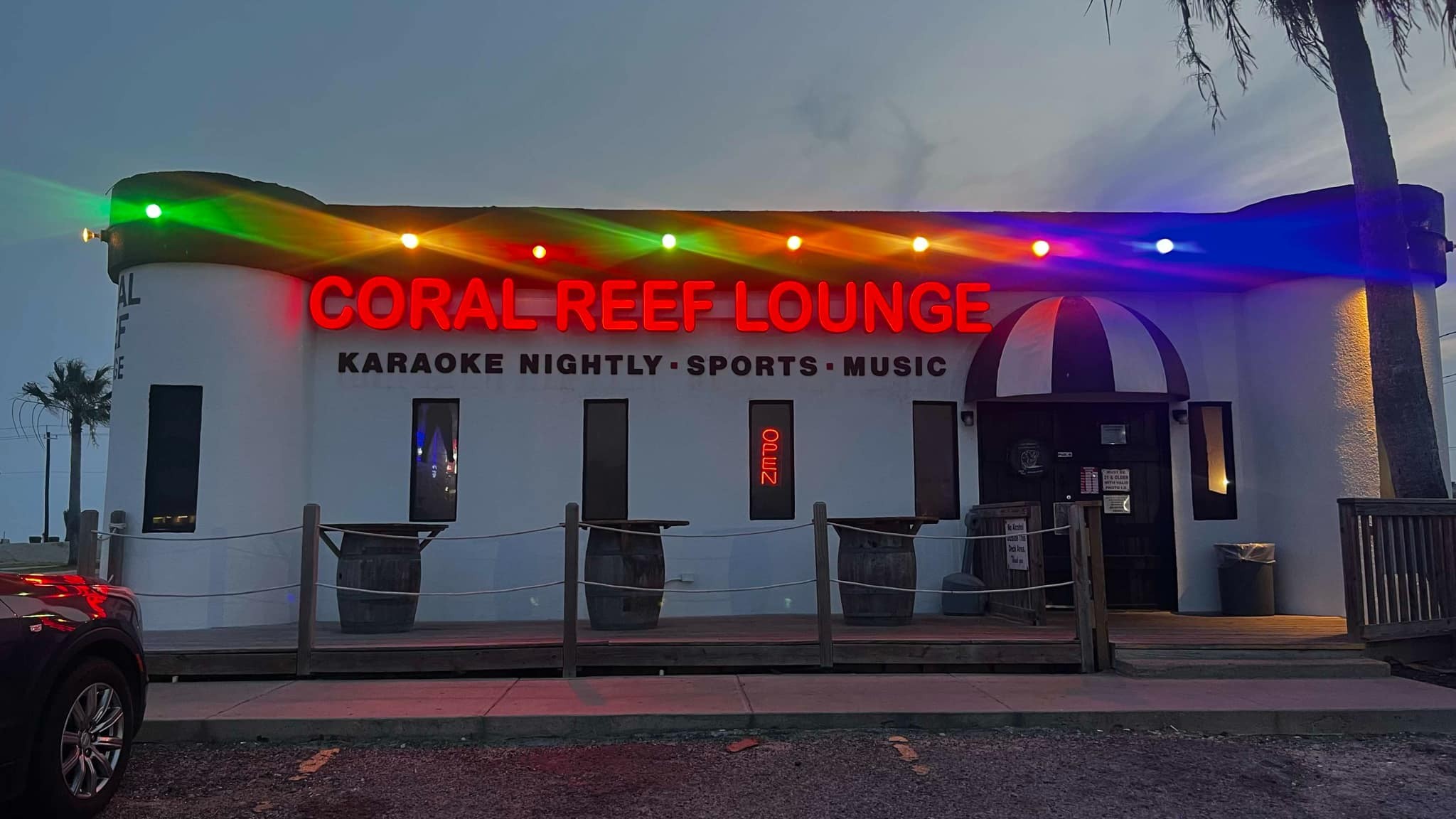 Coral Reef Lounge South Padre Island logo, bar and music venue.