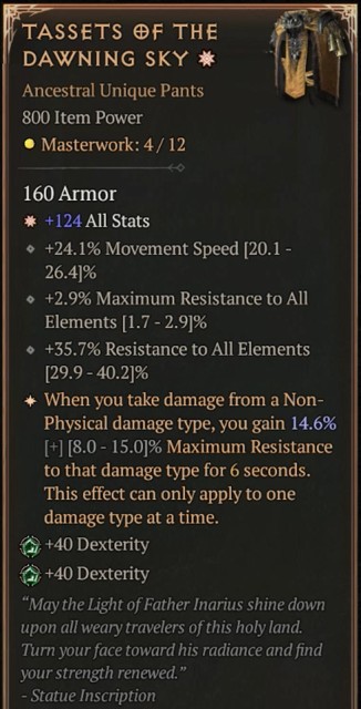 Diablo 4 Spiritborn Build Leg Armor