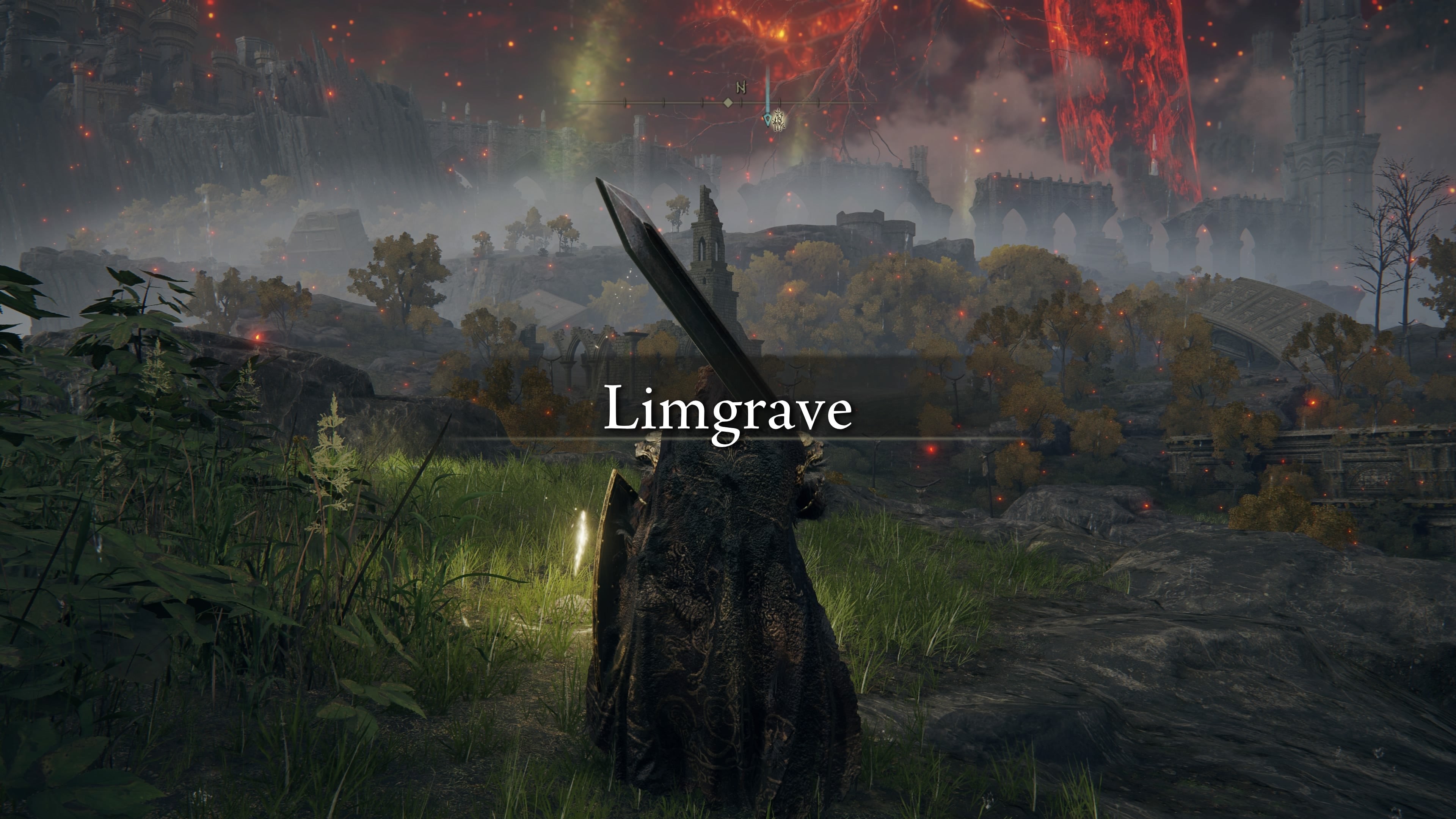 The player character enters the area of Limgrave in Elden Ring