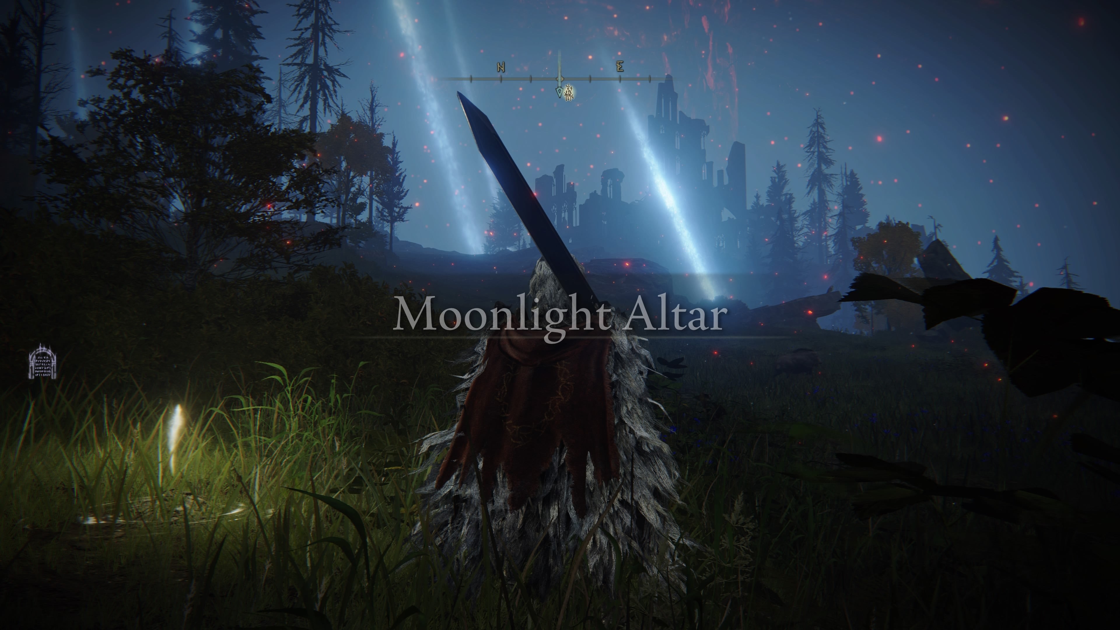 The player character arrives at the Moon Altar in Elden Ring