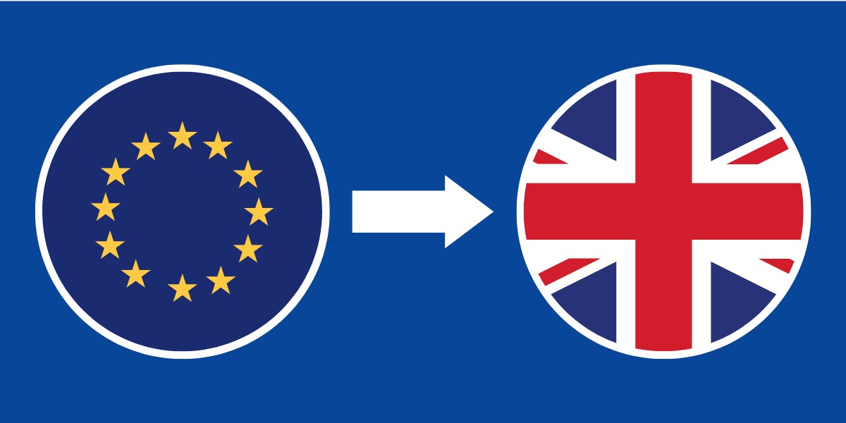 EU and UK flags representing shoe size conversion