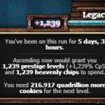 Image of the Legacy Button in Cookie Clicker