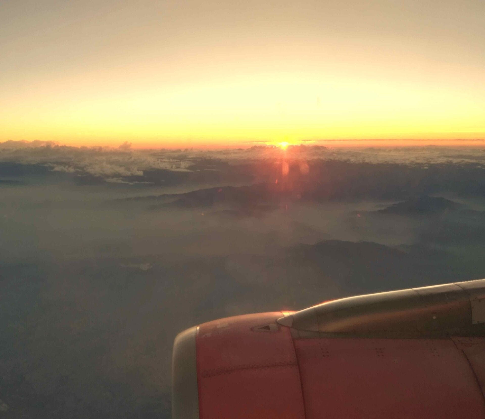 Sunrise over Taiwan's Mountains