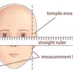 Measuring face width for sunglasses size guide