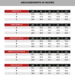 Sanabul Adult BJJ Gi Size Chart in Inches and Pounds