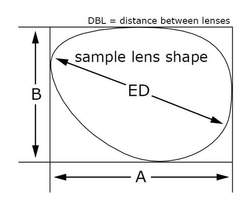 Lens measurement guide for sunglasses