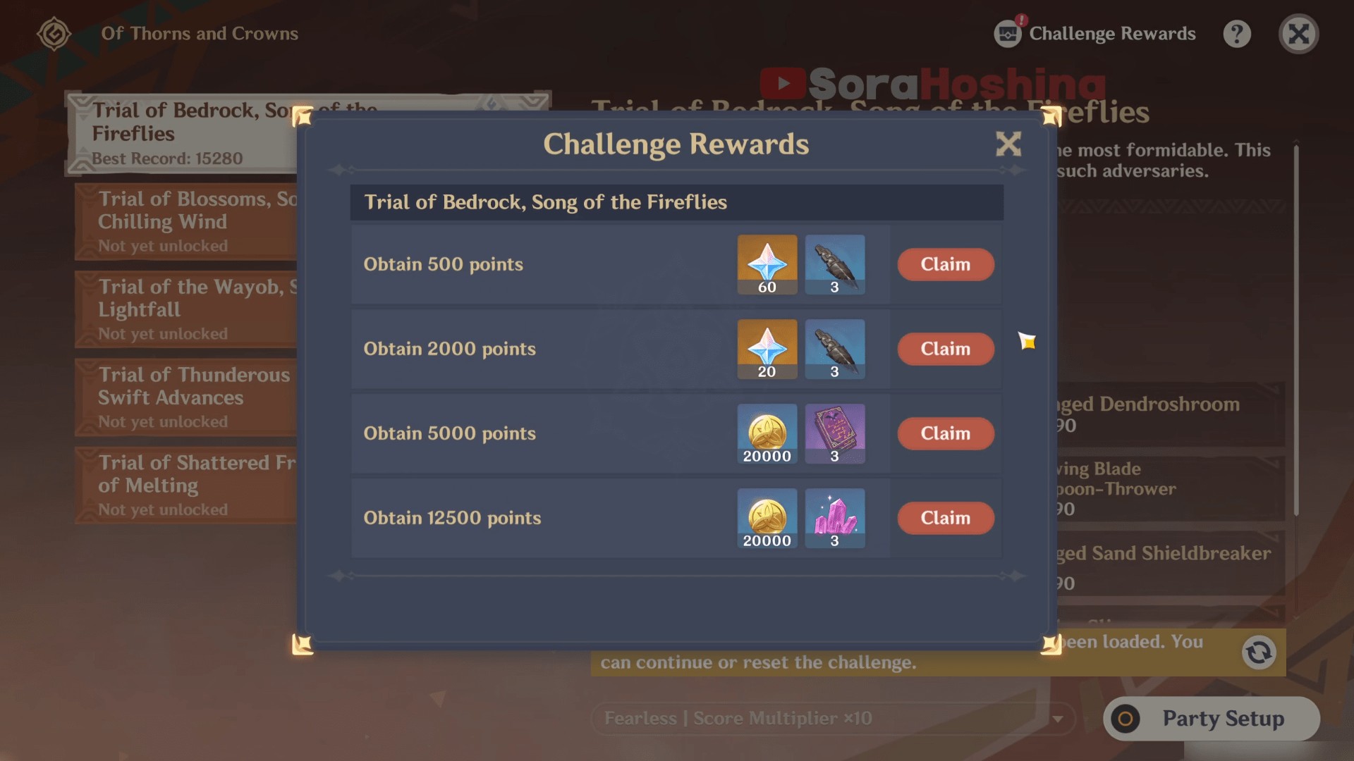 Gameplay Rewards for Of Thorns and Crowns Genshin Event