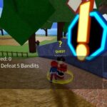 Blox Fruits beginners guide: an exclamation point marks the location of the next quest