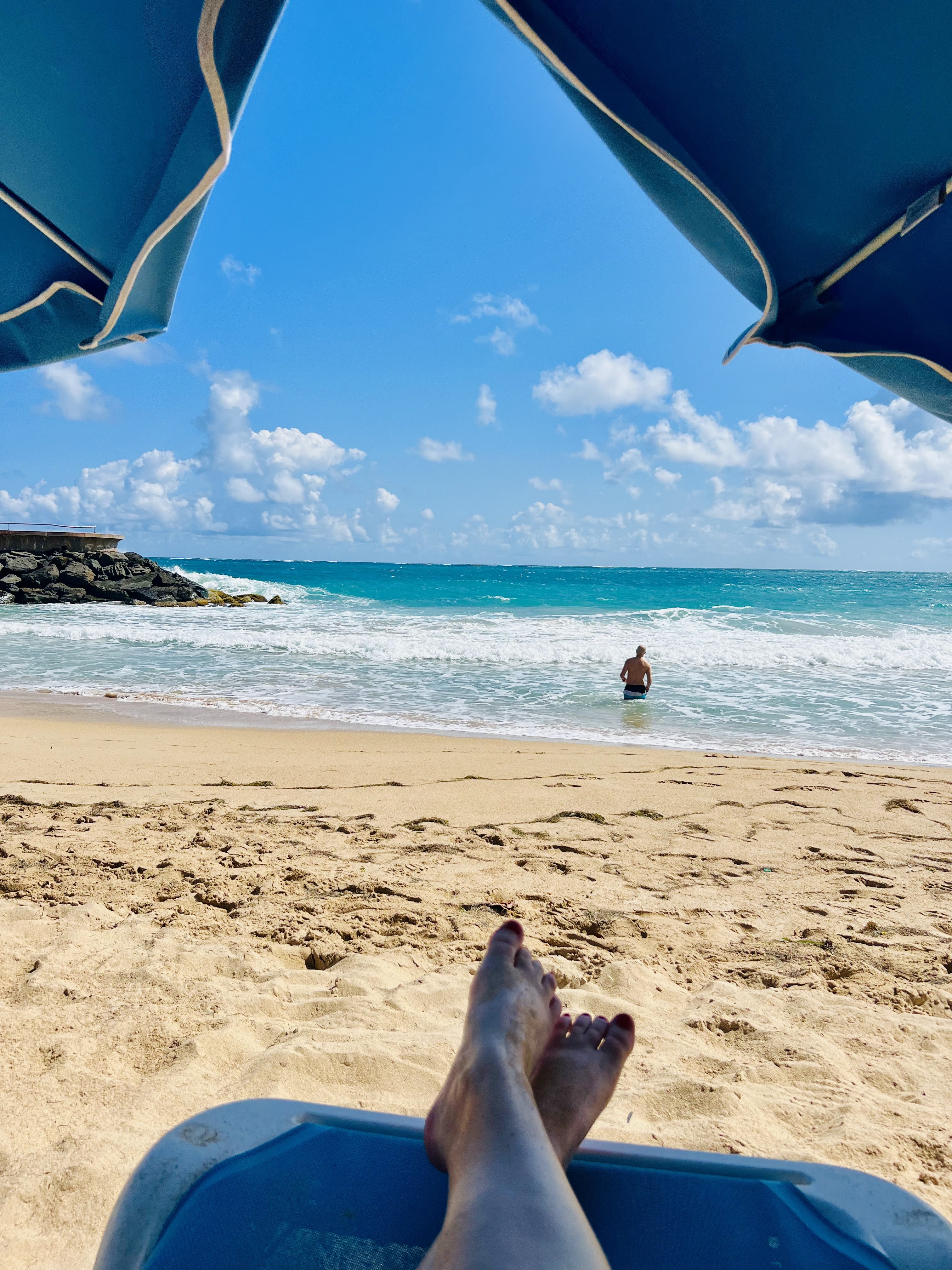 Condado Beach in San Juan, Puerto Rico, with calm waves and a sandy shore