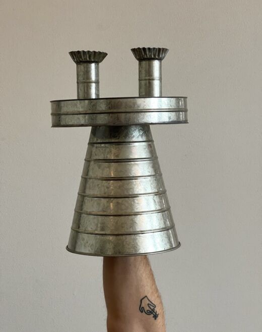 Galvanized Tin Vase by Fabien Cappello