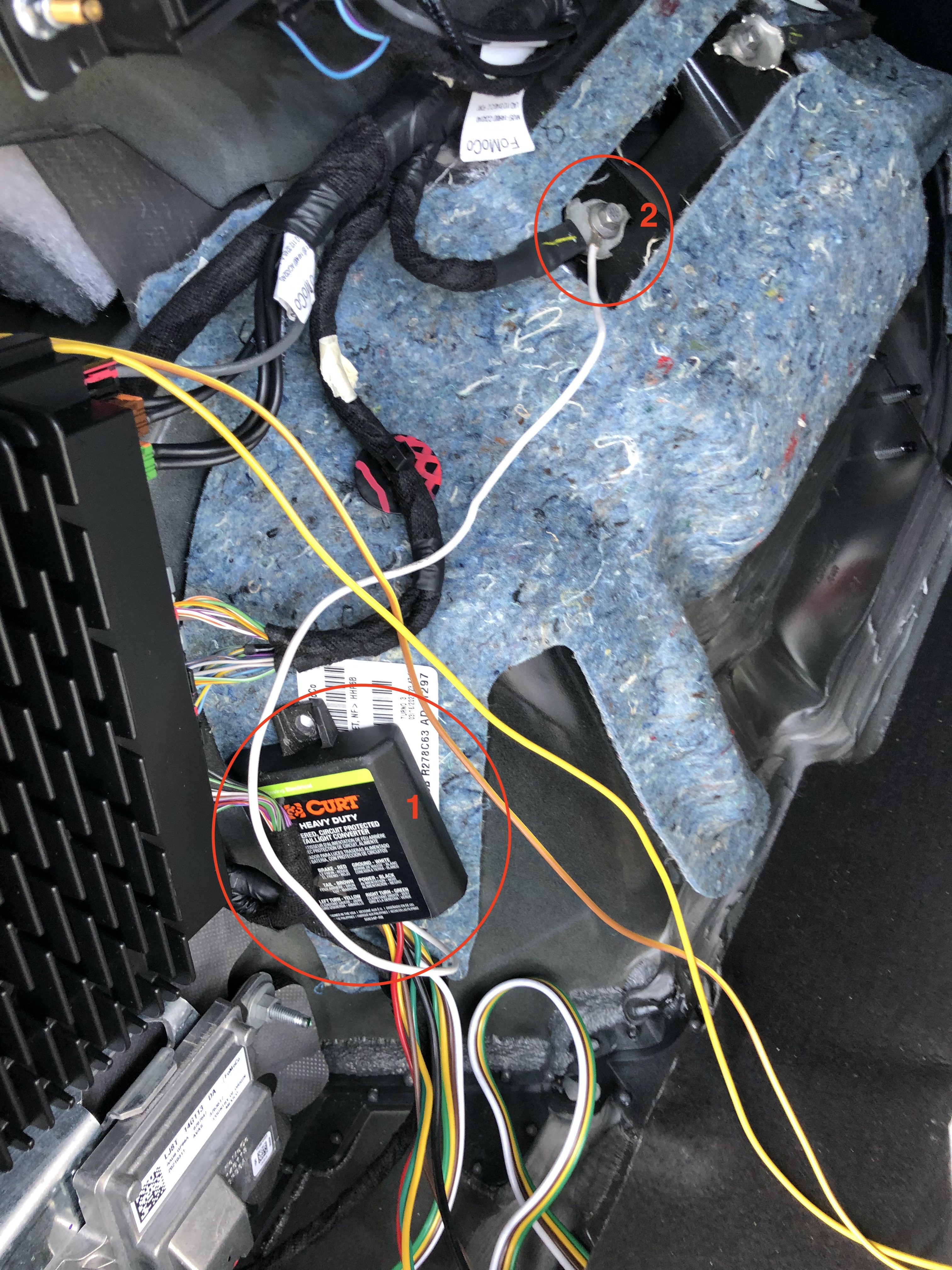 Finding a location for the trailer light converter