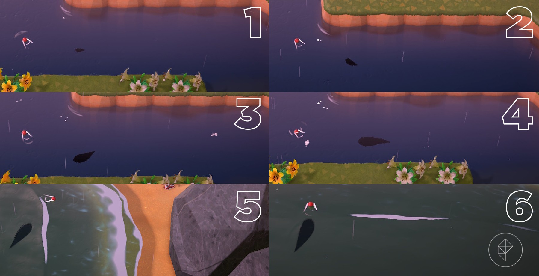 Animal Crossing New Horizons Fish Shadow Sizes Guide: Learn to identify fish sizes from smallest to largest shadows in the game.