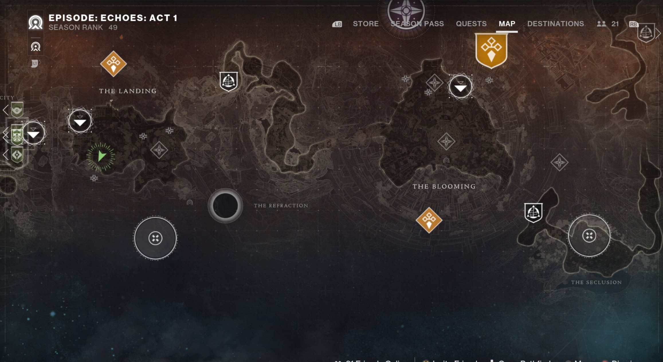 Destiny 2 The Landing Map First Chest Location