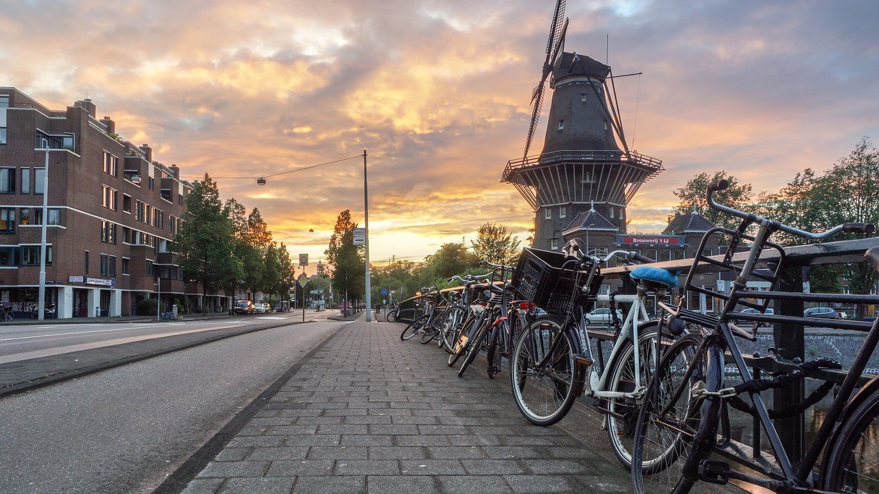 Windmills are part of Dutch culture even in Amsterdam