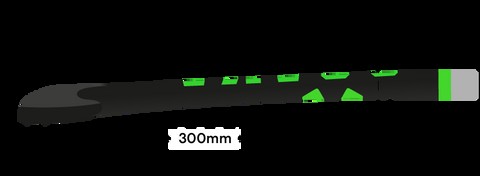 Mid Bow field hockey stick profile, designed for control, hitting and passing for defensive/controlling players.