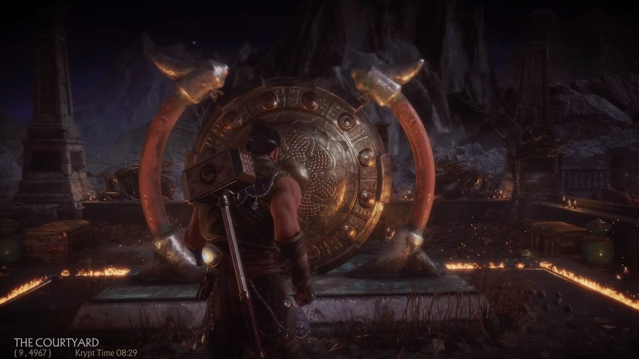 Mortal Kombat 11 Krypt walkthrough gong