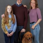 Amber Marshall and Ben Mehl in My Christmas Guide, a heartwarming Hallmark movie about a guide dog trainer and her client