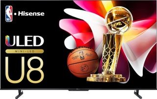 Hisense U8N 4K Mini-LED TV, Tom's Guide Best TV pick, displayed on a clean white backdrop