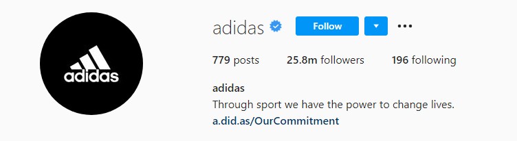 Adidas Instagram Marketing Example