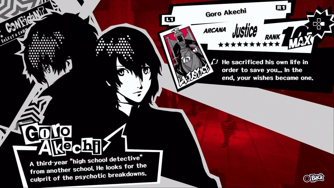 Persona 5 Goro Akechi Justice Confidant