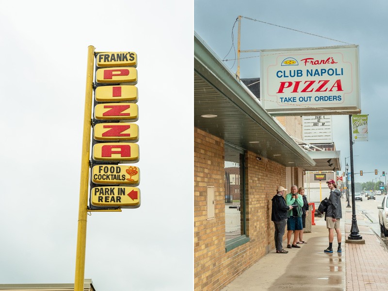 Frank's Pizzeria exterior signs