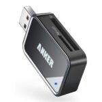 Anker USB 3.0 SD/microSD card reader for fast data transfer and reliable connection.