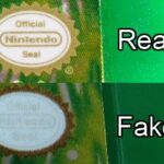 Detailed view of a genuine Nintendo Seal of Quality on a Pokemon LeafGreen cartridge, highlighting clear text and transparent ® symbol