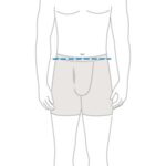 Measuring waist for men's underwear size guide