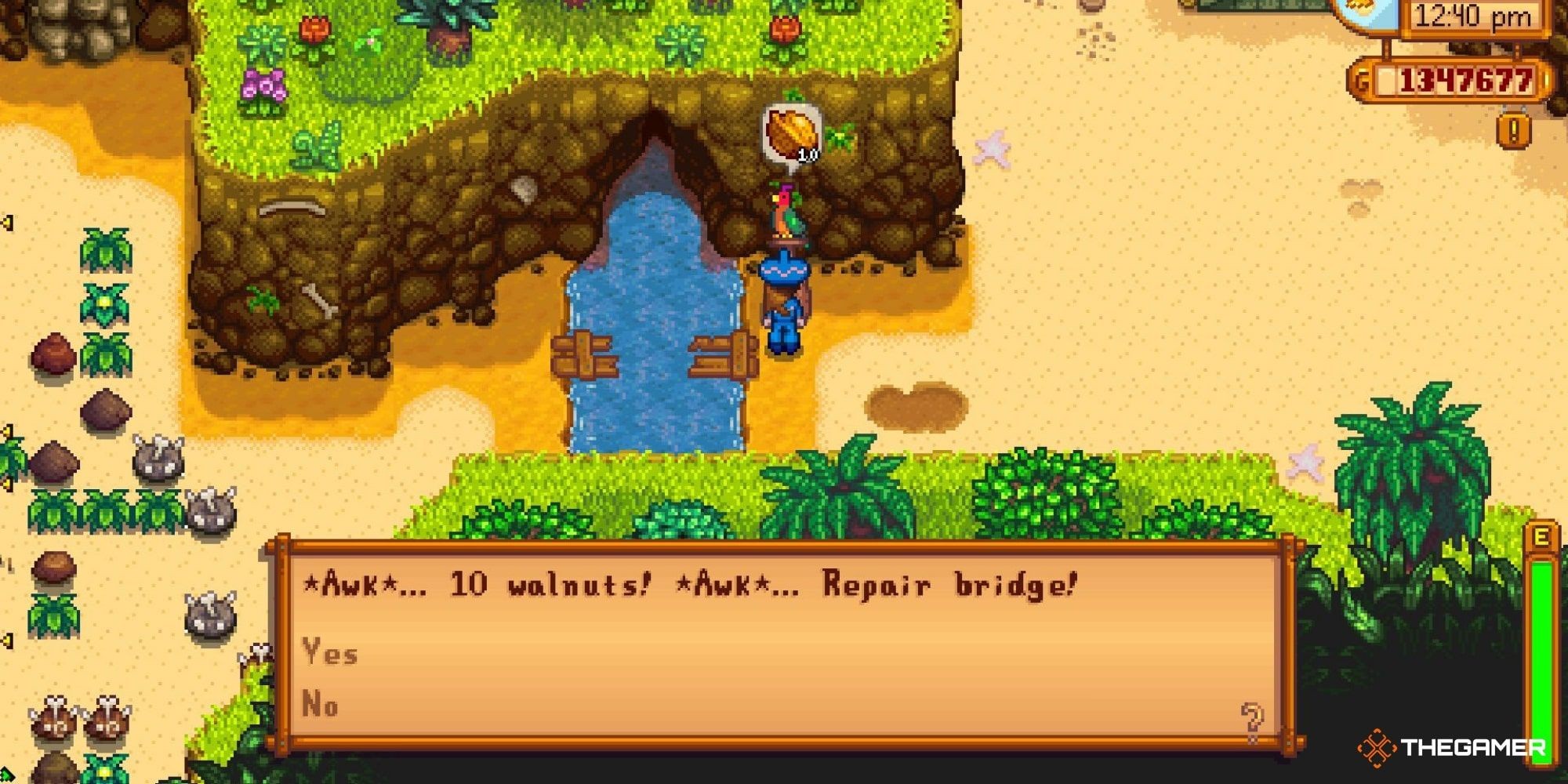 Stardew Valley Ginger Island - Repairing Bridge to the Dig Site