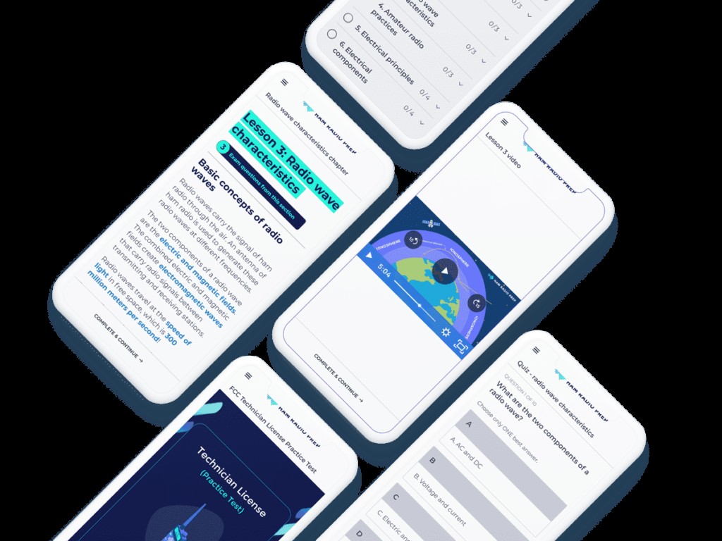 Visual representation of studying anywhere with Ham Radio Prep