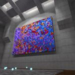 Screenshot from The Beginner's Guide game showcasing modern art within a game jam level