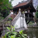 One Pillar Pagoda in Hanoi Vietnam, reflecting in the water