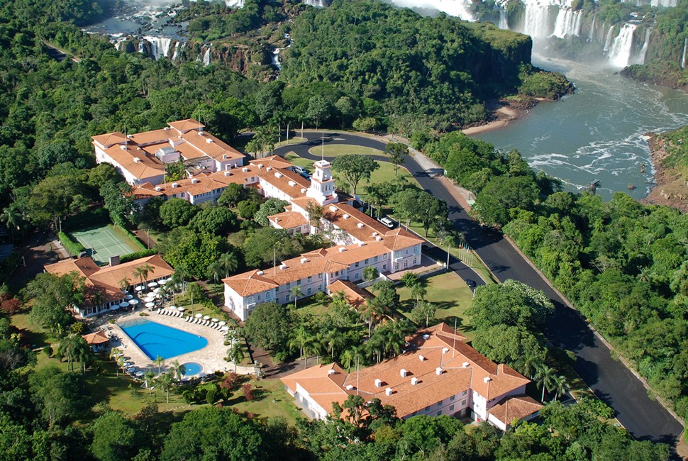 Hotel das Cataratas, A Belmond Hotel, Iguassu Falls aerial view showcasing its unique location within nature